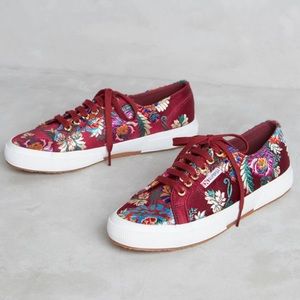 Superga Satin Embroidered Sneakers